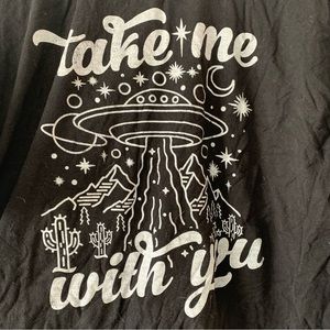 Boredwalk UFO alien graphic tee